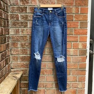 Frame Denim Le High Skinny Distressed Jeans